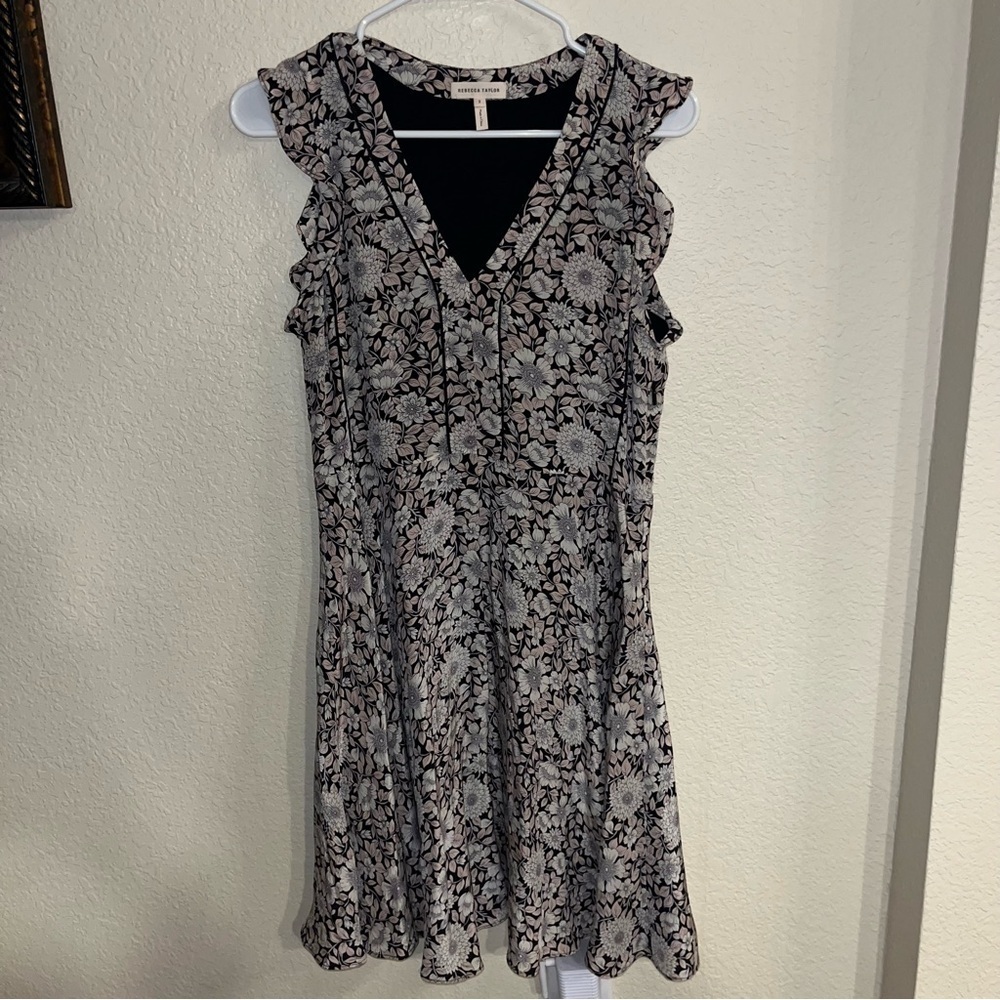 Rebecca Taylor 100% Silk Floral Dress Size 2